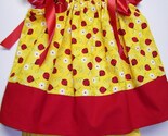 Cute Little Lady Bug Dress, Diaper Cover, Hairbow, Size 3 mos. LAST ONE