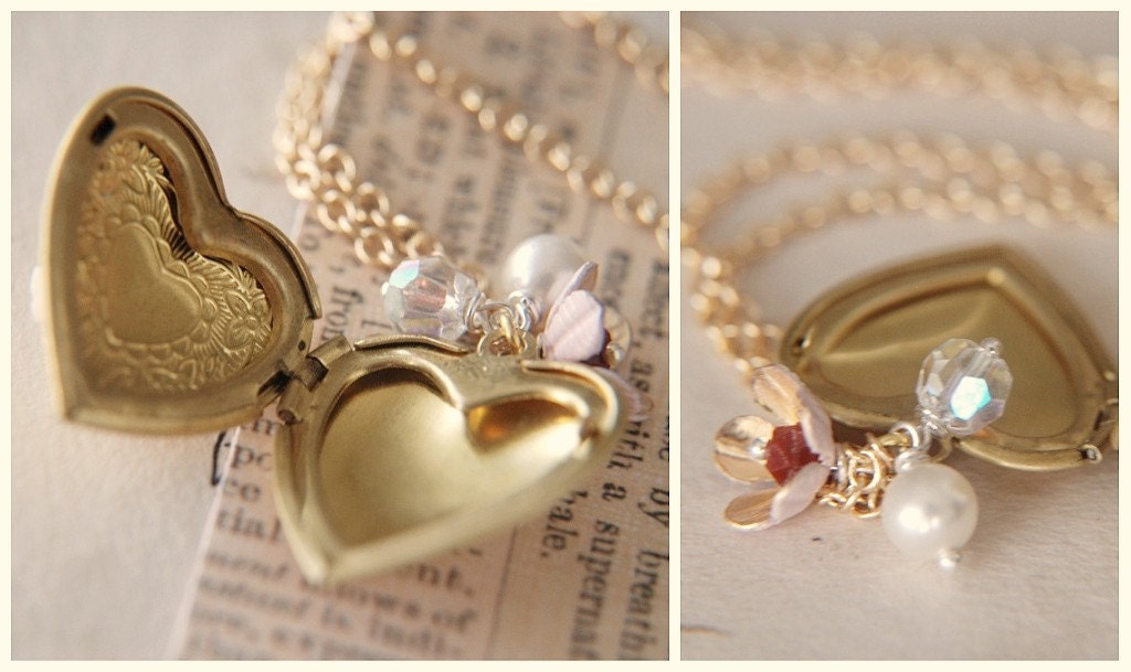 Always On His Mind. A romantic and whimsical locket necklace.