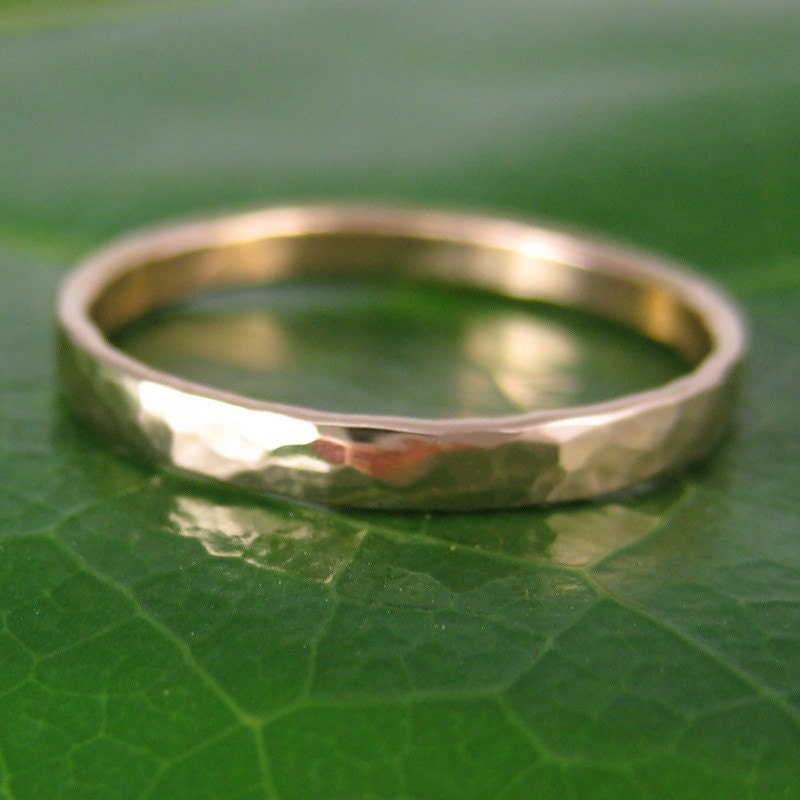 A Single Rose, Hand Forged 14K Rose Gold Ring