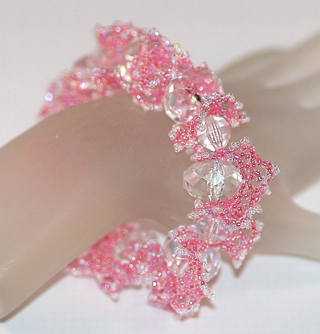 Princessa - Frilly Feminine Pink Bracelet (3116)