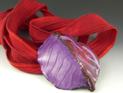 Purple and Cranberry Necklace