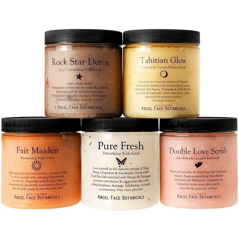 3 Travel Size Scrubs by Angel Face Botanicals