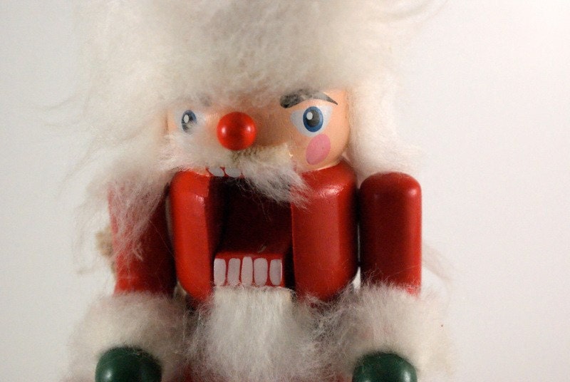 Vintage Santa Nutcracker with CRAZY SCARY TEETH