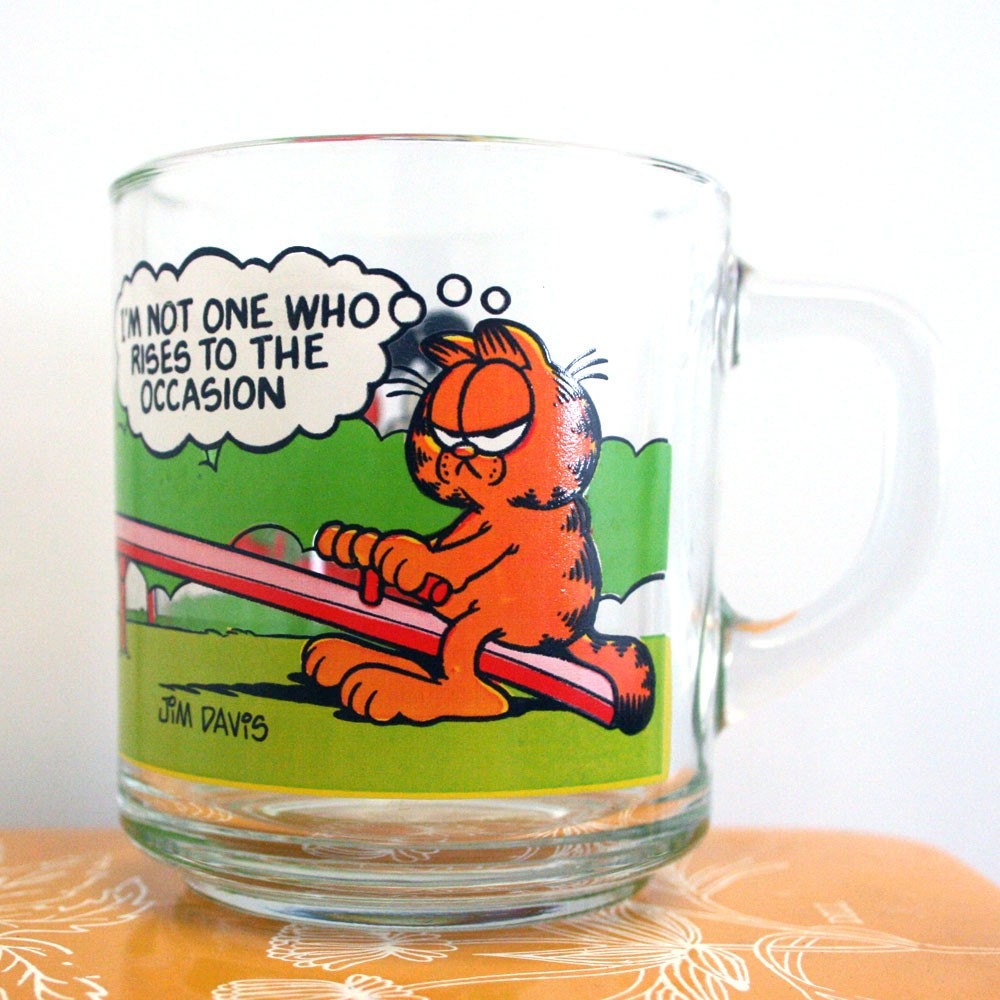 Garfield Collectible Glass Coffee Mug