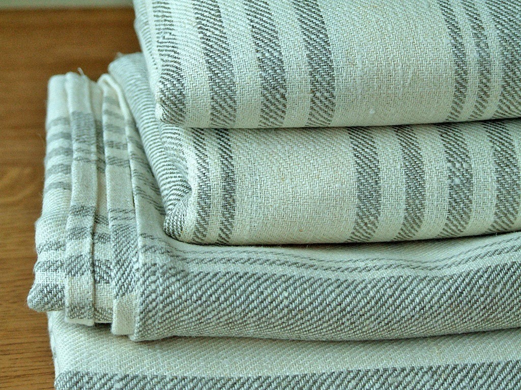 French Linen Quality huckaback Towel 39 x 59 inch Linum Cream