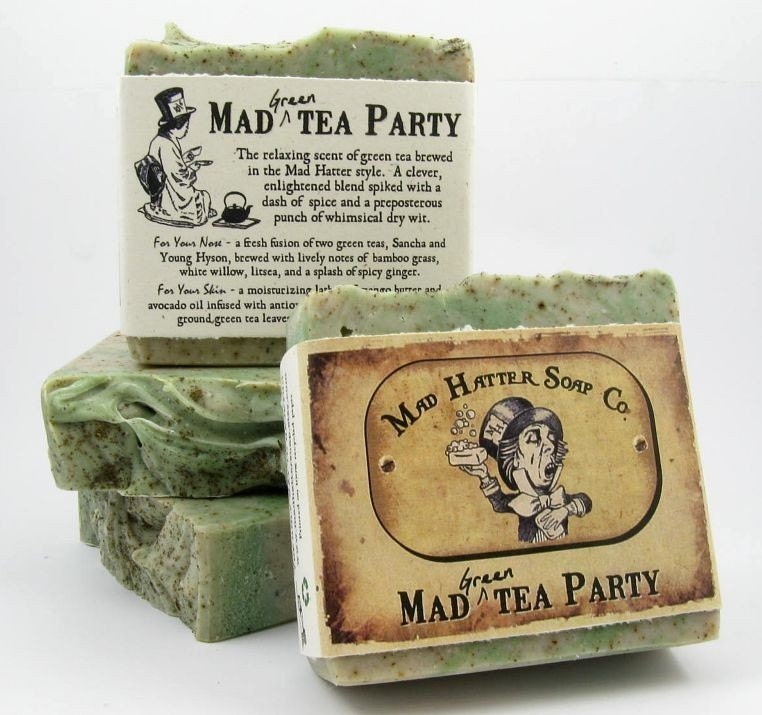 MAD GREEN TEA PARTY - handmade soap from Mad Hatter Soap Co.