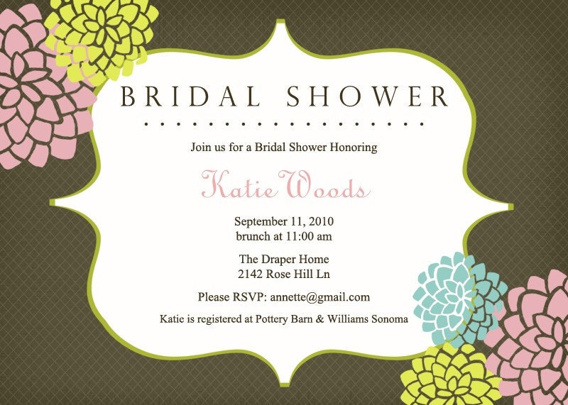 Bloom Bridal or Baby Shower Invitation