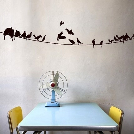 Birds on a Powerline - Wall Decal -