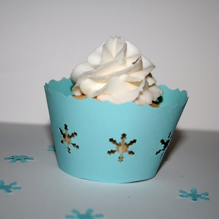 Blue Snowflake Cupcake Cuppy (set of 12)