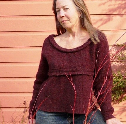burgundy heather  pullover