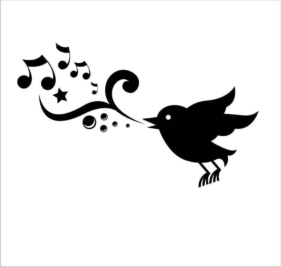 Singing Bird vinyl wall decal