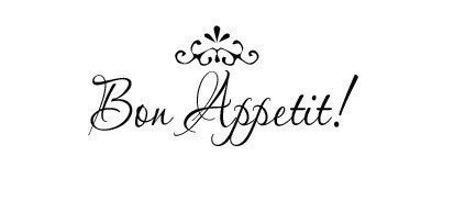 Bon Appetit OR Buon Appetito Vinyl lettering for wall