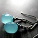 Aqua Chalcedony Faceted Briolettes earrings - from the Petits Luxes Collection