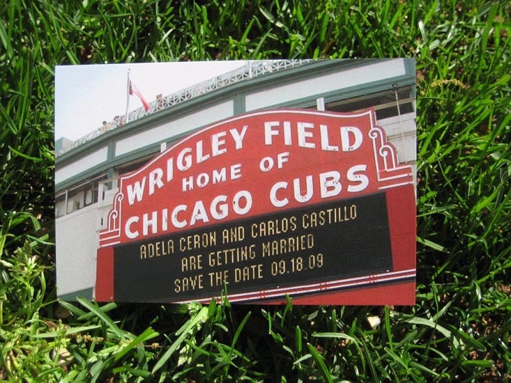 Save The Date Postcard - Chicago Cubs