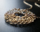 Crochet 14k gold filled necklace- eternity circle