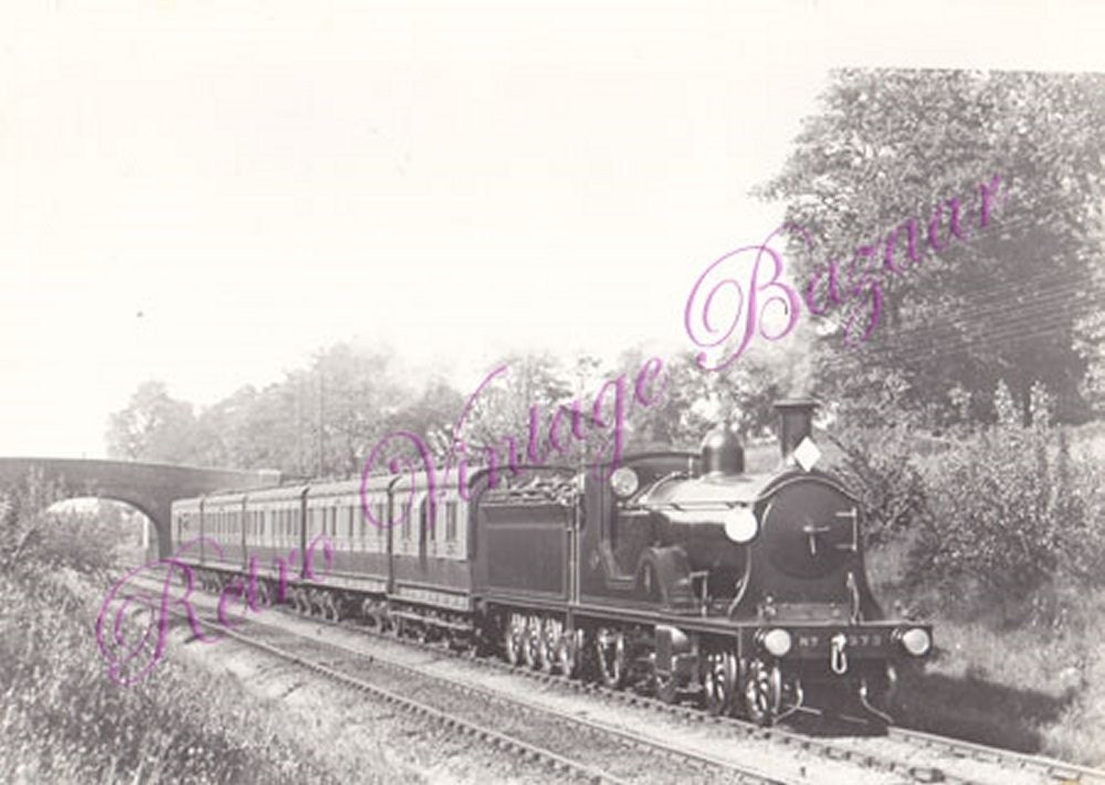 Old Black and White Train Photo No 373 Psg
