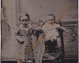 Tintype Photo Circa 1800s Little Girl w/Baby