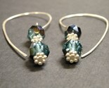 SALE Sterling Silver - fire polished Czech glass - dangle earrings