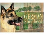 GERMAN SHEPHERD Signed Art Print POLICE DOG Modern Grunge Art ILLUSTRATION Pooch Pup CUTE DOGS Shepherd Landscape