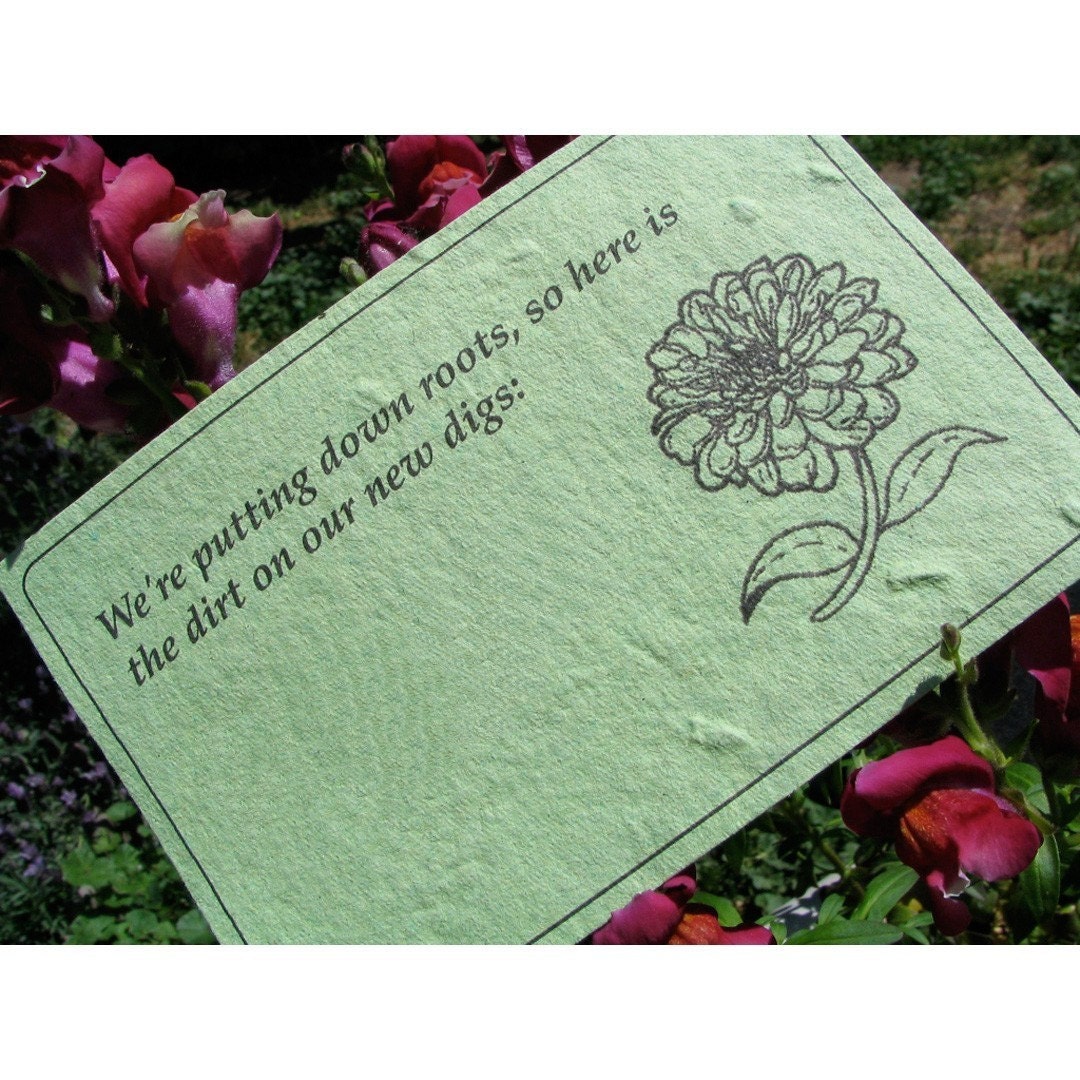 Plantable - Change of Address - Custom Moving Announcement Postcards