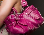 Handmade Genuine Leather handbag Hobo in Fuchsia