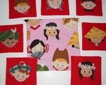 Smiles Around the World Fabric Memory Matching Game Set 3 - Educational for Children  SALE BOGO 1/2 off