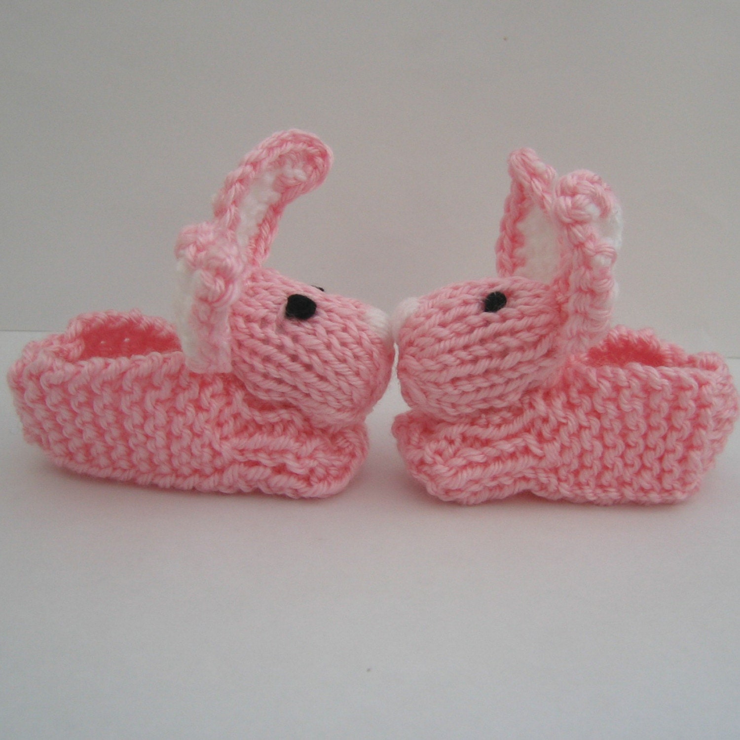 Itty Bitty Baby Pink Bunny Slippers - 0 to 6 month size
