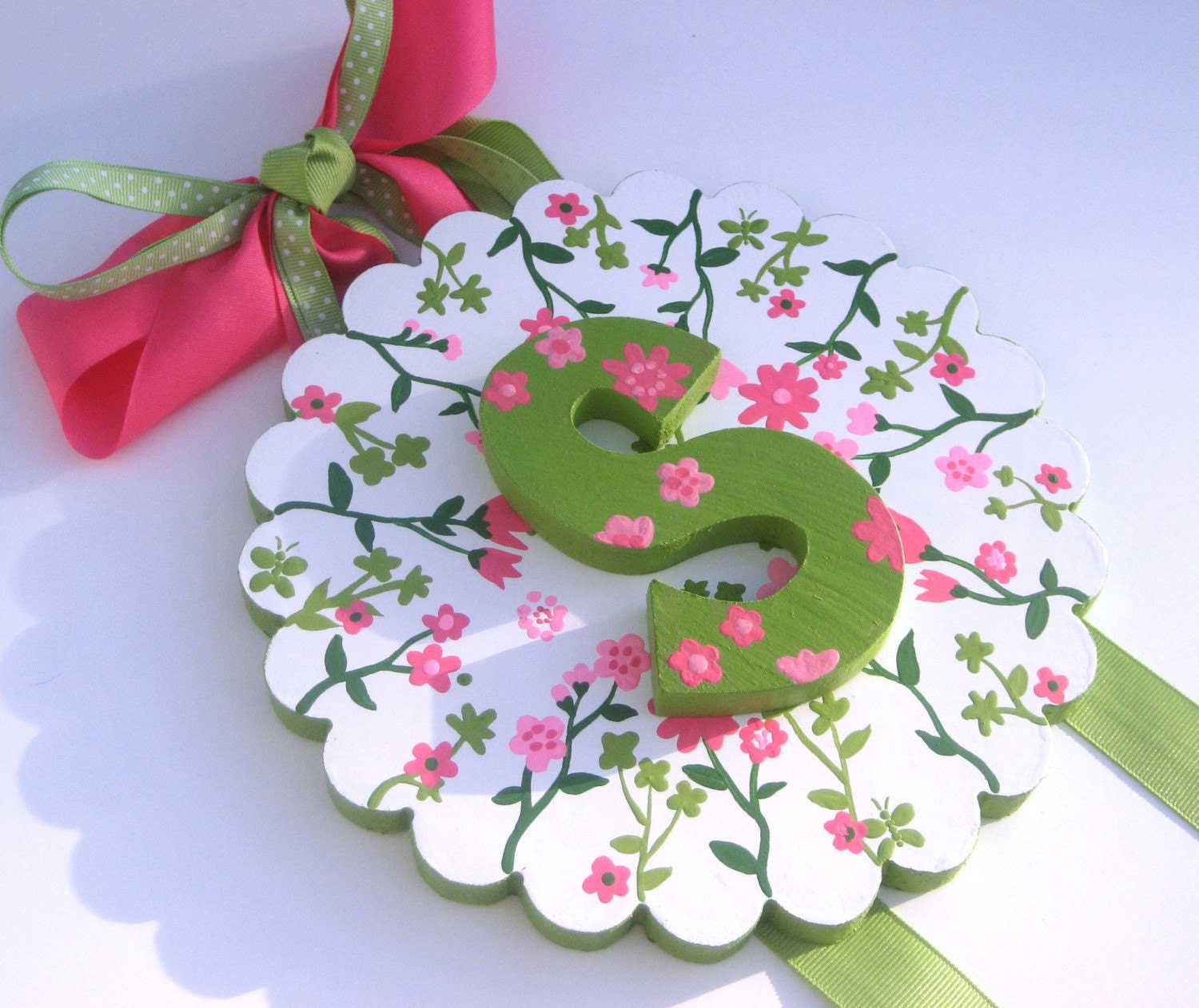 Sugar and Spice 3D Initial Hair Bow Holder