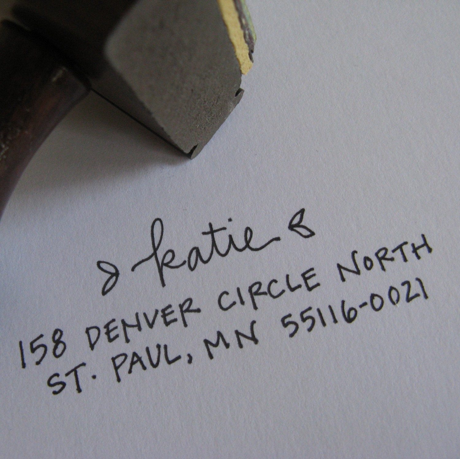 Katie Rubber Address Stamp