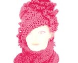 Custom Order Twisted HOT PINK Hat And Neck Warmer Set 