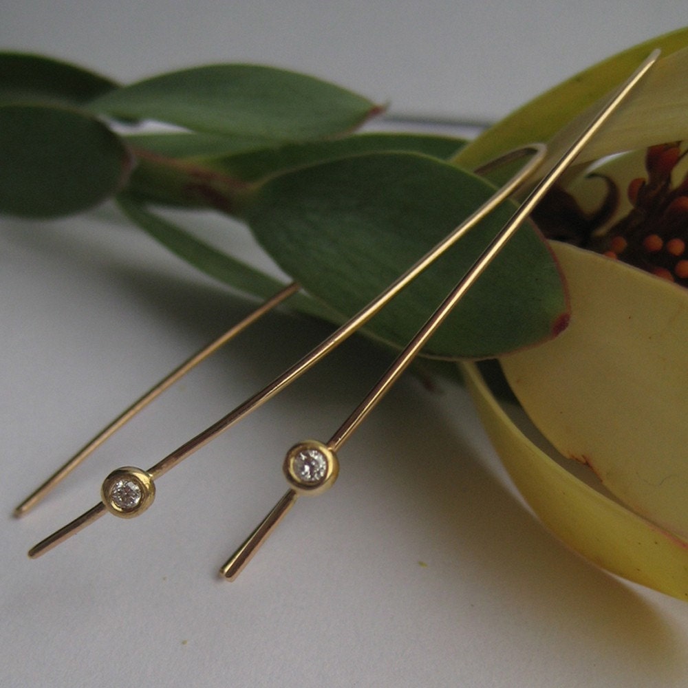 seed stick diamond earrings