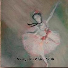 Ballet Dancer -  Print of Original Oil Painting on High Quality Gloss Poster Paper (24x18)