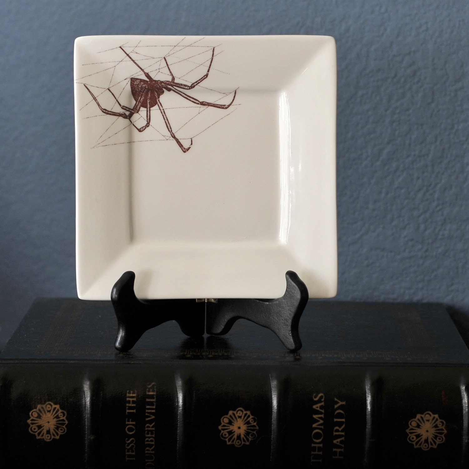 Black Widow Spider Square Dinner Plate or Platter