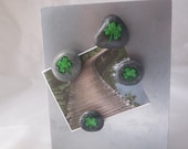 4 Leaf Lucky Clover Rock Magnets with Bag