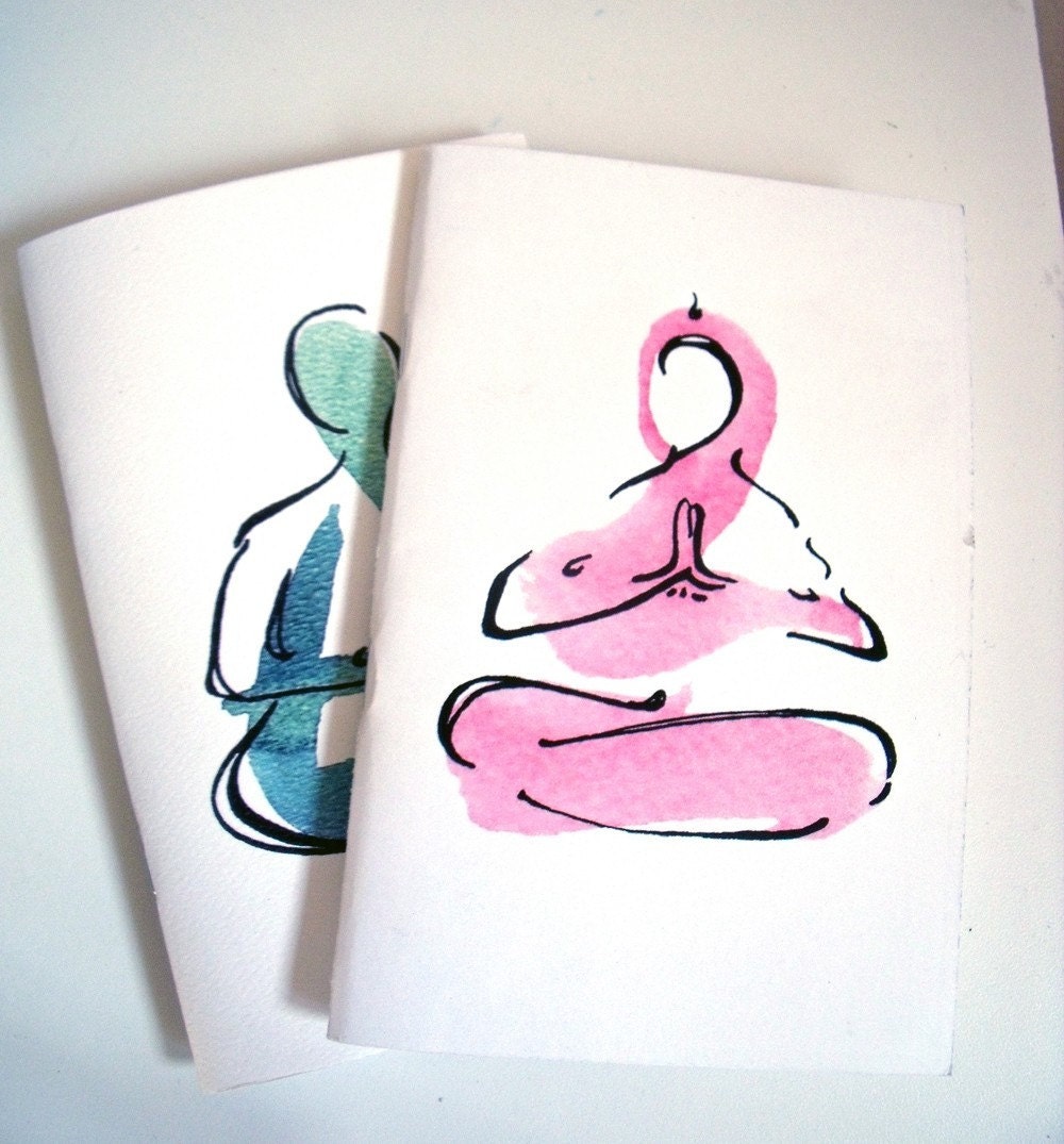 2 Small Journals - yoga art images