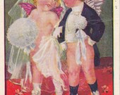 The Marriage Vintage Kewpie Post Card  from 1907 vpc002
