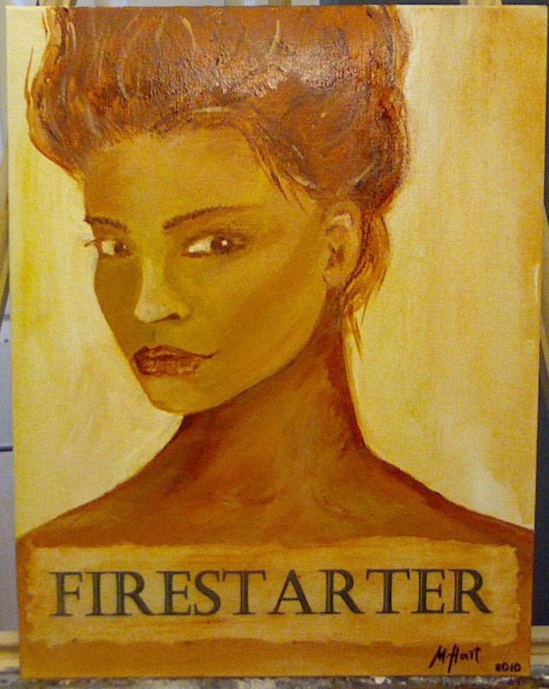 FIRESTARTER (original painting, acrylics on canvas board)
