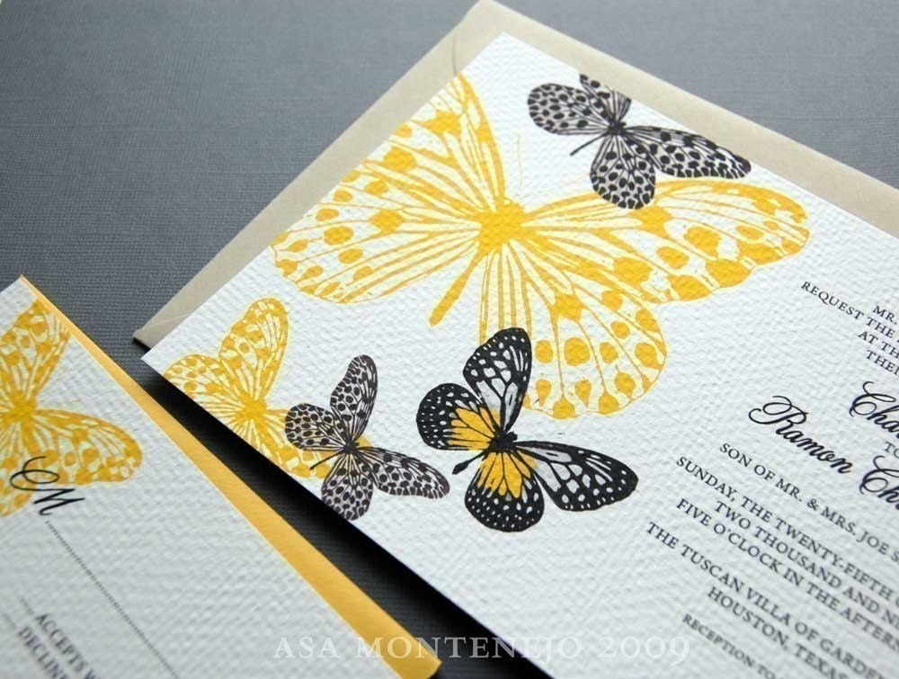 The Papillon Wedding Invitation Sample Set