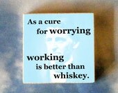 Ralph Waldo EMERSON Tie Tack - As a cure for worrying - work is better than whiskey