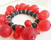 Free worldwide shipping till Christmas bracelet resin bubble ball bead all red