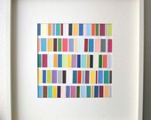 Brightly Colored Paper Collage-  Rainbow Bars