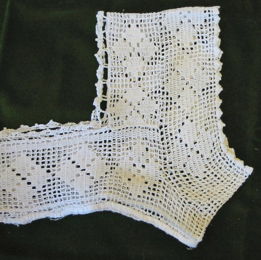 EDWARDIAN LACE YOKE for Vintage Style Dress, Blouse or Nightgown, Hand Crochet  Free USA Shipping