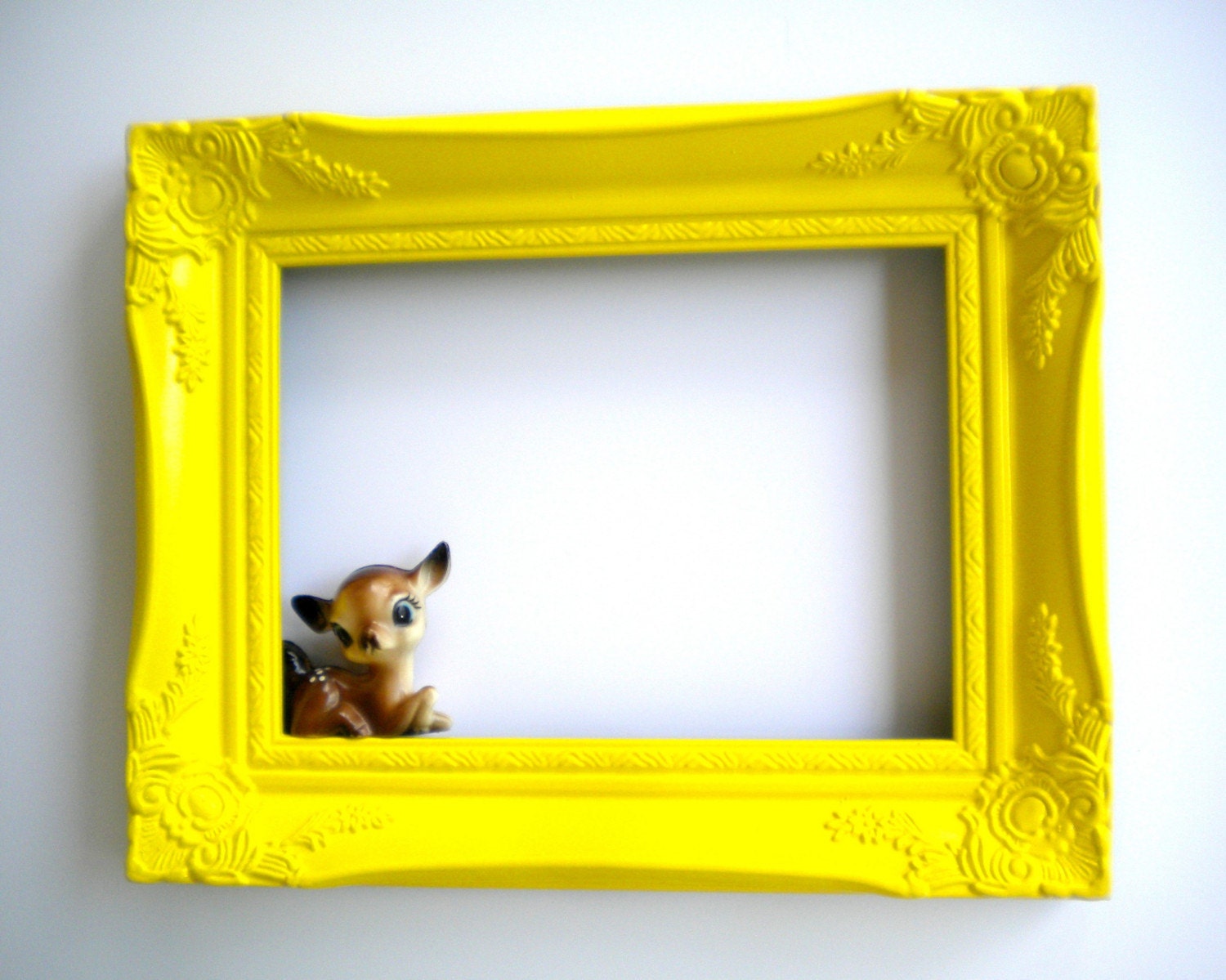 Yellow Happiness Ornate Frame