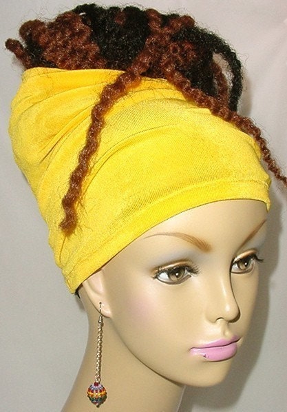 Natural Hair Accessories-Headband-Tube-Canary Yellow-Virtuous Creations