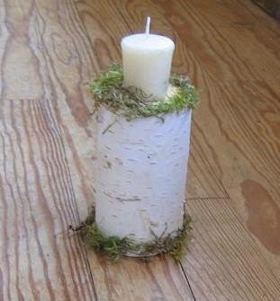 Rustic Birch Branch Wedding Candle Centerpiece
