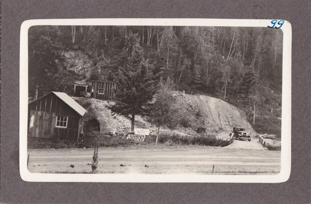 Vintage 1930's Photograph of a Gold Mining Entrance