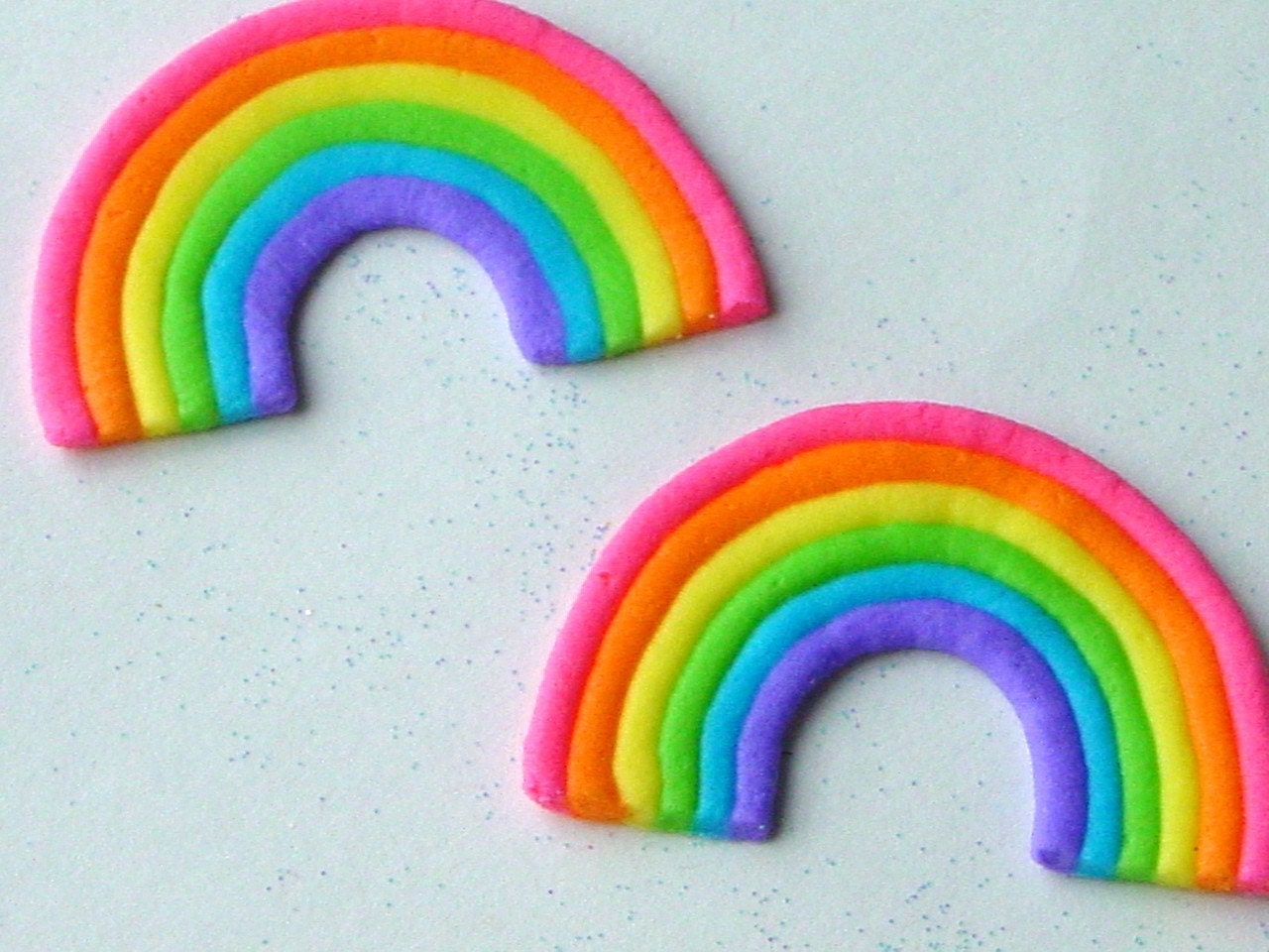 RAINBOWS- Royal Icing  Rainbows for Cupcakes or Cakes (12)