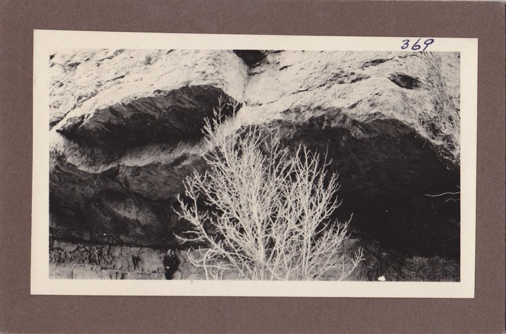 Vintage Black and White Photograph of Rock Formation vp014