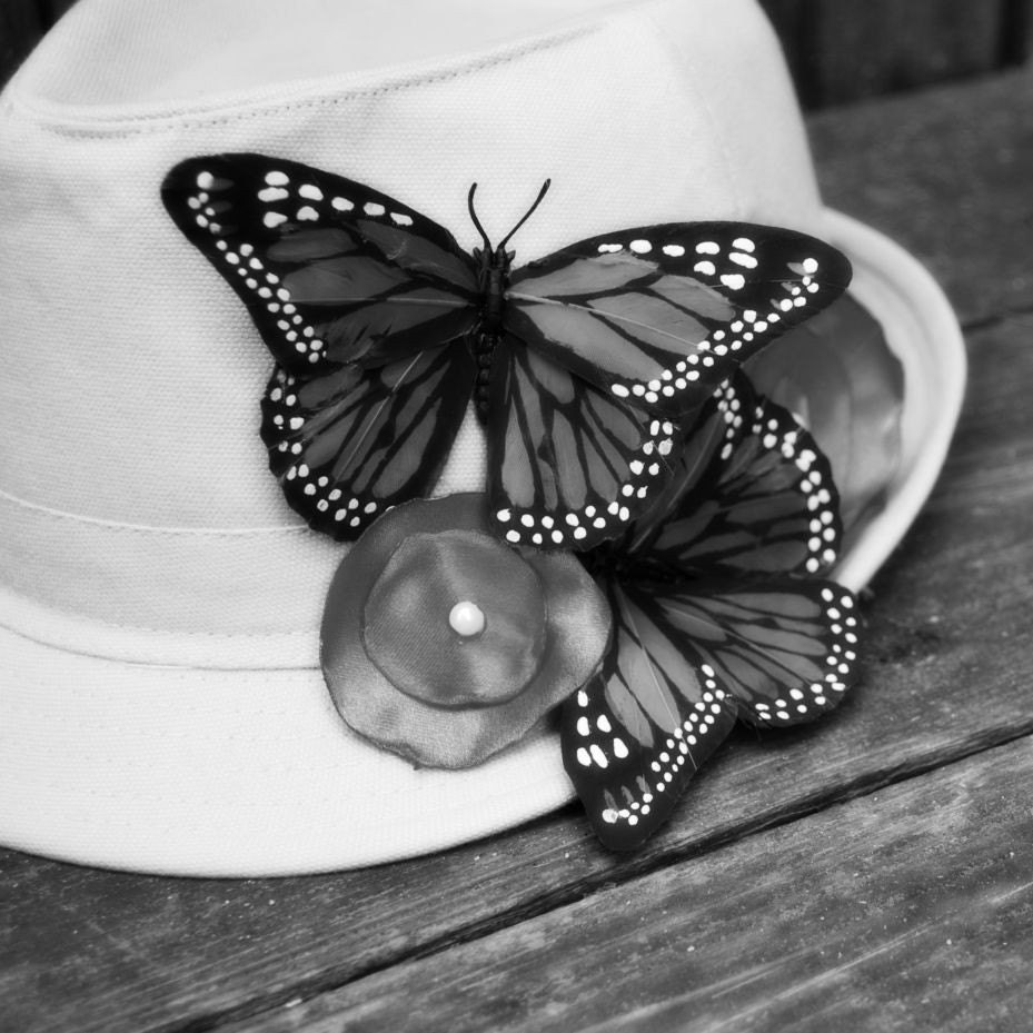 Butterfly Flowers Fedora Hat-You Be The Designer