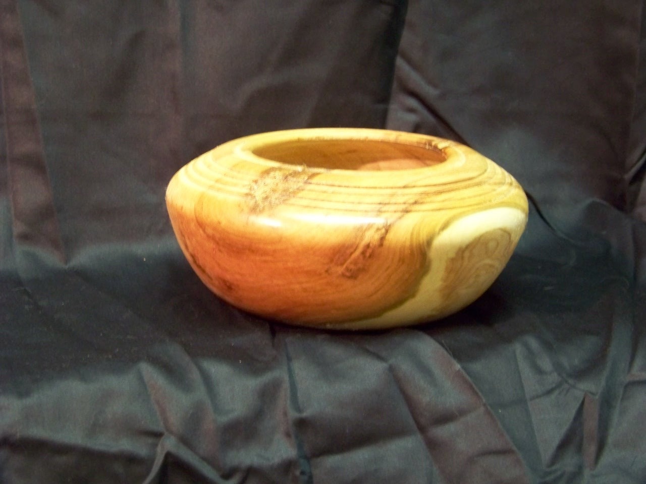Hand Crafted Black Cherry Wood Bowl